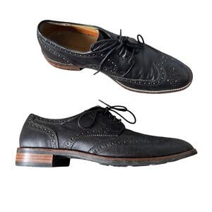 Cole Haan Black Leather Wing Tip Oxford Dress Shoes Mens 9.5 Business Office